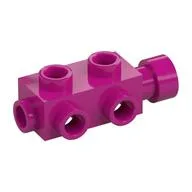 Brick Special 1 x 2 x 2/3 with Studs on Sides, Magenta