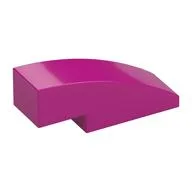 Brick Curved 3 x 1 No Studs, Magenta