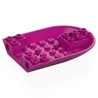 Aircraft Fuselage Curved Forward 6 x 8 Bottom with 2 Pin Holes, Magenta