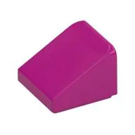 Brick Sloped 30° 1 x 1 x 2/3 (Cheese Slope), Magenta