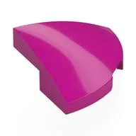 Brick Round Corner, Curved 2 x 2 x 2/3 Quarter Circle With 1 x 1 Bottom Cutout, Magenta