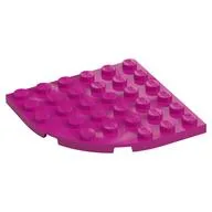 Plate Round Corner 6 x 6, Magenta