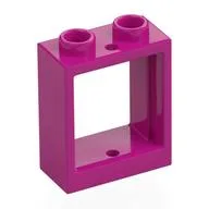 Window 1 x 2 x 2 Flat Front, Magenta