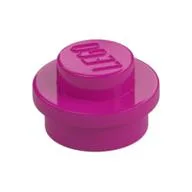 Plate Round 1 x 1 with Solid Stud, Magenta