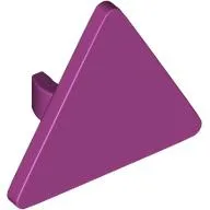 Road Sign Clip-on 2.2 x 2.667 Triangular with Open O Clip, Magenta