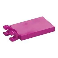 Tile Special 2 x 3 with 2 Clips without Tab between Clips, Magenta