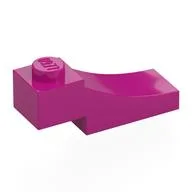 Brick Curved, 3 x 1 with 1/3 Inverted Cutout, Magenta
