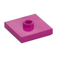 Plate Special 2 x 2 with Groove and Center Stud (Jumper), Magenta