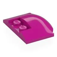 Brick Round 3 x 4 x 2/3 Triple Curved with 2 Sunk Studs, Magenta