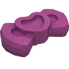 Headwear Accessory Bow with Heart (Animal Grooming Kit), Magenta