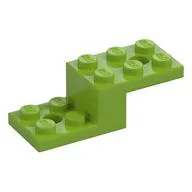 Bracket 5 x 2 x 1 1/3 with Holes, Pin Bottom, Lime