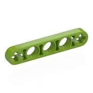 Technic Beam 1 x 5 Thin with Axle Holes on Ends, Lime