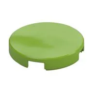 Tile Round 2 x 2 with Bottom Stud Holder, Lime