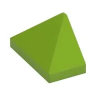 Brick Sloped 45° 2 x 1 Triple with Inside Stud Holder, Lime