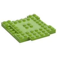 Plate Special 8 x 9 x 2/3 with 1 x 4 Recessed, Lime
