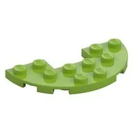 Plate Round Half 3 x 6 with 1 x 2 Cutout, Lime