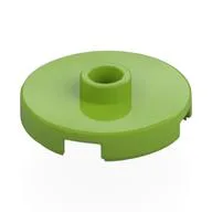 Plate Special Round 2 x 2 with Center Stud (Jumper Plate), Lime