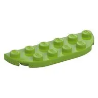 Plate Round Corners 2 x 6 Double, Lime