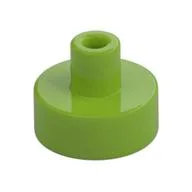 Tile Special Round 1 x 1 with Hollow Bar, Lime