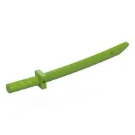 Weapon Sword / Katana / Shamshir with Capped Pommel [Square Guard], Lime