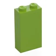 Brick 1 x 2 x 3 with Bottom Stud Holder, Lime