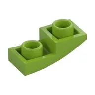 Brick Curved Inverted 2 x 1, Lime