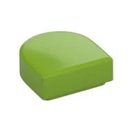 Tile Round 1 x 1 Half Circle, Lime