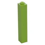 Brick 1 x 1 x 5 with Solid Stud, Lime
