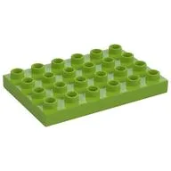 Duplo Plate 4 x 6, Lime