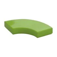 Tile 2 x 2 Curved, Macaroni, Lime