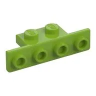 Bracket 1 x 2 - 1 x 4 [Rounded Corners at Bottom, Square Corners at Top], Lime