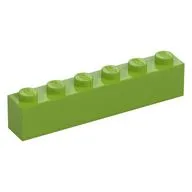 Brick 1 x 6, Lime