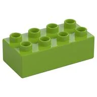 Duplo Brick 2 x 4, Lime