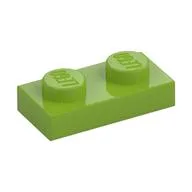 Plate 1 x 2, Lime