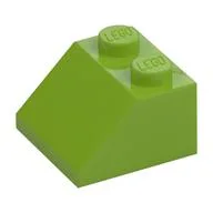 Brick Sloped 45° 2 x 2, Lime