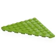 Wedge Plate 8 x 8 Cut Corner, Lime