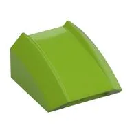Brick Curved 2 x 2 with Lip, No Studs, Lime