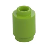 Brick Round 1 x 1 Open Stud, Lime