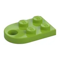 Plate Special 3 x 2 with Rounded End, Hole, Lime