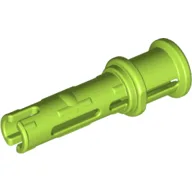 Technic Pin Long with Friction Ridges Lengthwise and Stop Bush [3 Lateral Holes, Big Pin Hole], Lime