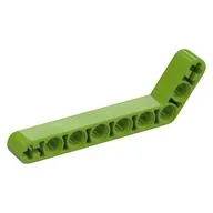Technic Beam 1 x 9 Bent (7 - 3) Thick, Lime