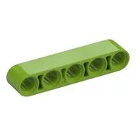 Technic Beam 1 x 5 Thick, Lime