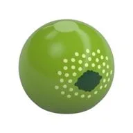 Technic Ball Joint with Dark Green Eye/Pupil Print, Lime