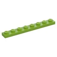 Plate 1 x 8, Lime