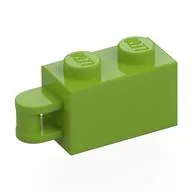 Brick Special 1 x 2 with Vertical Closed Handle on Edge, Lime