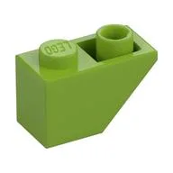 Brick Sloped Inverted 45° 2 x 1, Lime