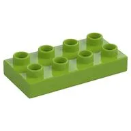 Duplo Plate 2 x 4, Lime