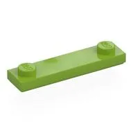 Plate Special 1 x 4 with 2 Studs with Groove [New Underside], Lime