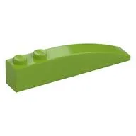 Brick Curved 6 x 1, Lime