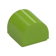 Brick Curved 1 x 1 x 2/3 Double Curved Top, No Studs, Lime